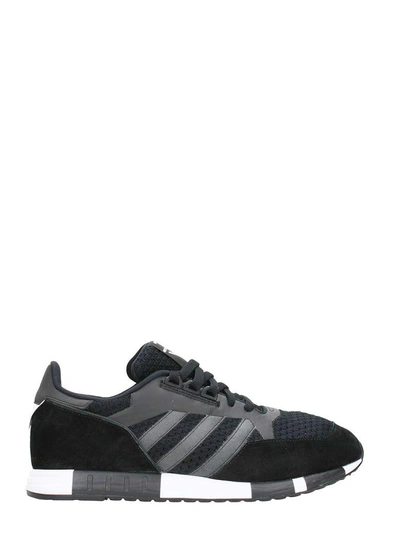 Shop Adidas X White Mountaineering Black Technical Fabric Boston Super Sneakers