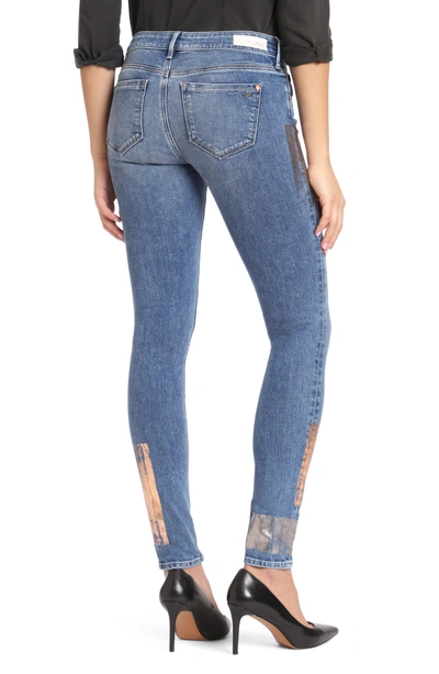 Shop Mavi Jeans Adriana Stretch Skinny Jeans In Galactic Patch Indigo