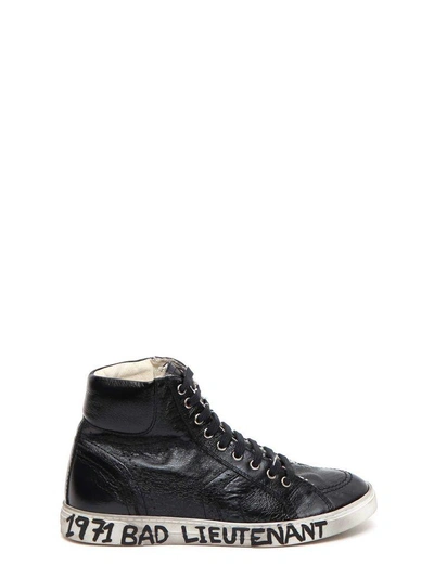 Shop Saint Laurent 1971 Bad Lieutenant Mid Top Sneaker In Nero