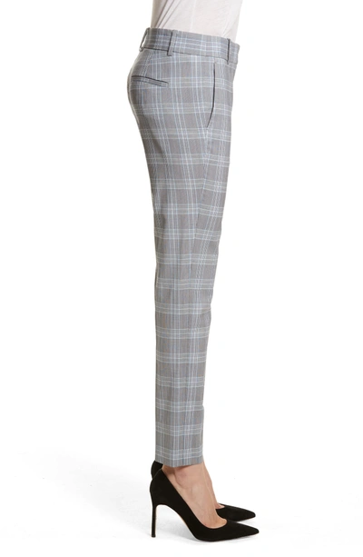 Shop Theory Maple Check 2 Straight Crop Trousers In White