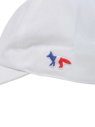 Shop Kitsuné Baseball Cap In Bianco