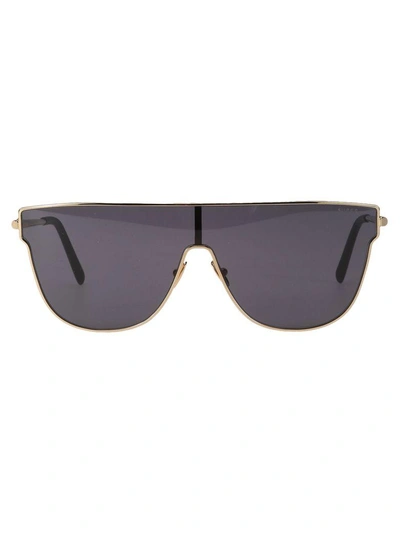 Shop Retrosuperfuture Oversized Tinted Sunglasses In Black