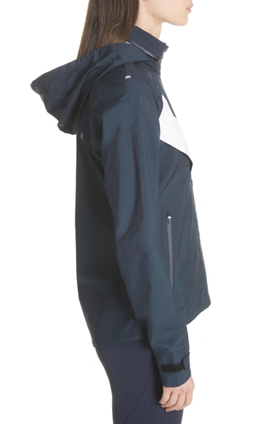 Shop Tory Sport All Weather Run Jacket In Tory Navy/ White Snow
