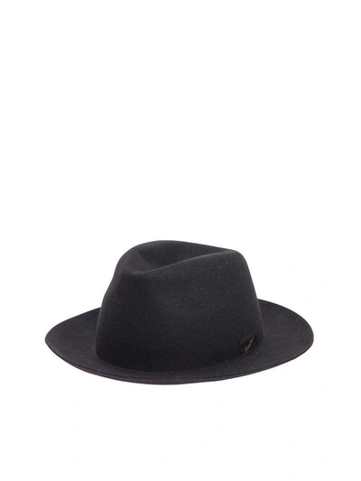 Shop Borsalino Brimmed Felt Medium Hat In Black