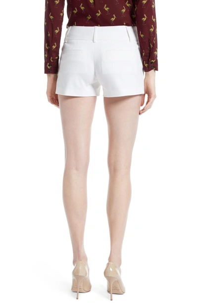 Shop Alice And Olivia Cady Cotton Blend Shorts In White