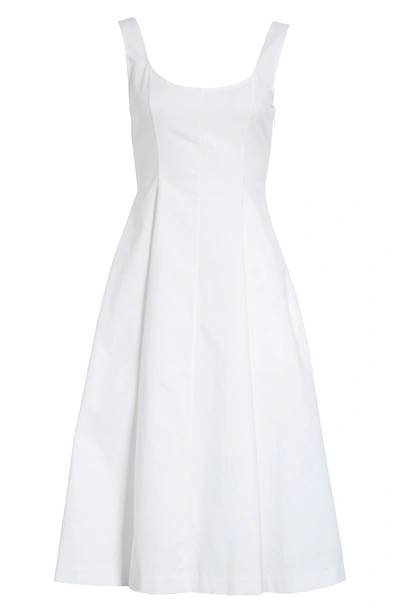 Shop Khaite Cindy Poplin Tank Dress In White