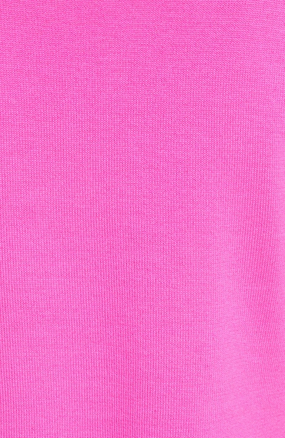 Shop Altuzarra Button Detail Merino Wool Crop Sweater In Hibiscus