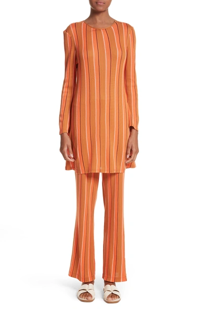 Shop Simon Miller Cyrene Stripe Knit Pants In Mango