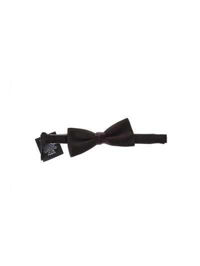 Shop Saint Laurent Classic Yves Bow Tie In Black