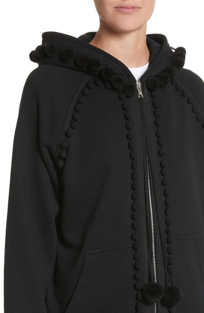 Shop Marc Jacobs Pompom Trim Sweatshirt In Black
