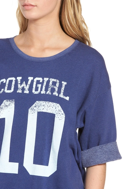 Shop Wildfox Cowgirl Sweatshirt In Cowboy Blue
