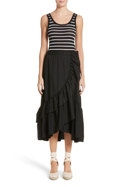 Shop Fuzzi Stripe Tank Top In Nero