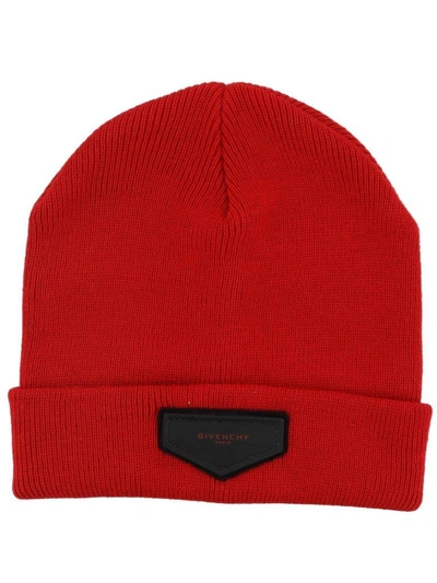 Shop Givenchy Knit Hat In Red