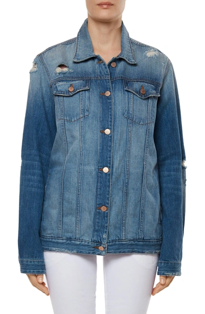 Shop J Brand Cyra Oversize Denim Jacket In Broken Heart