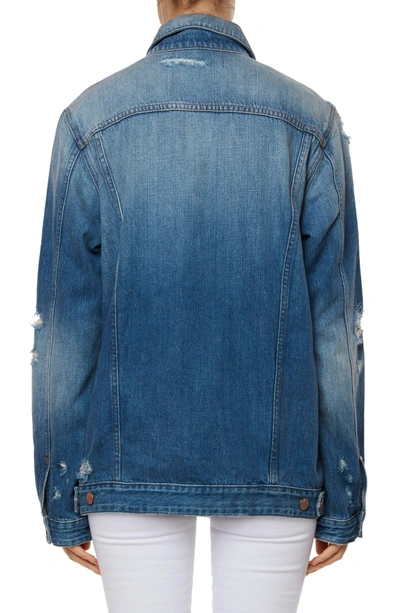 Shop J Brand Cyra Oversize Denim Jacket In Broken Heart