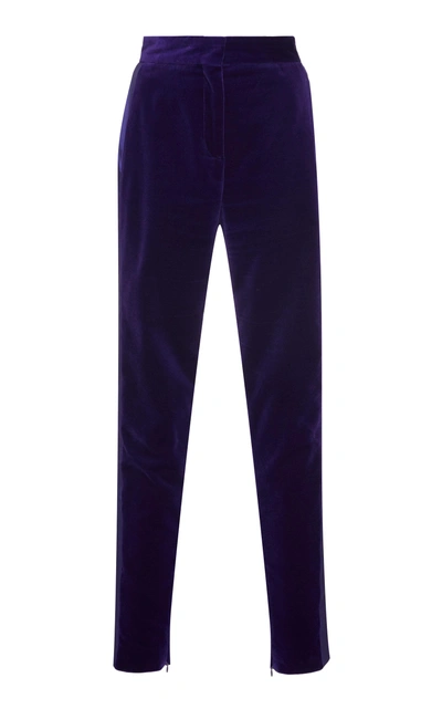 Shop Dundas Skinny Tux Trousers In Purple