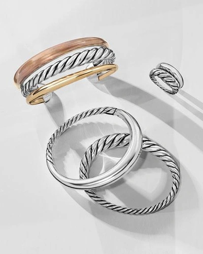 Shop David Yurman 9.5mm Pure Form Tapered Bracelet In Silver