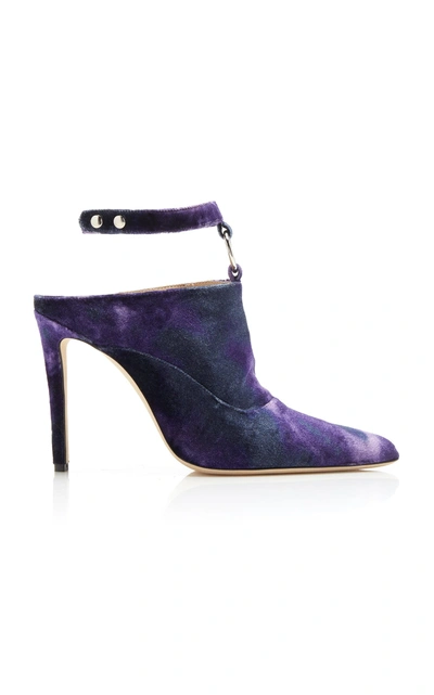 Shop Altuzarra Davidson Ankle Strap Mule In Purple