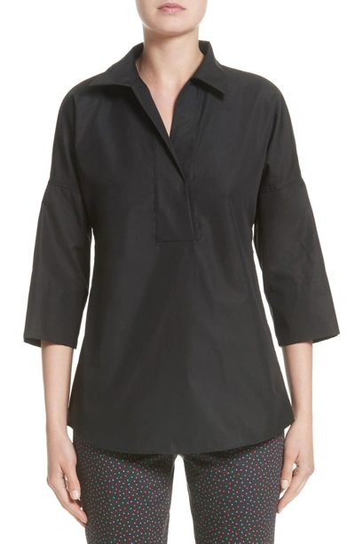 Shop Akris Punto Cotton Poplin Tunic In Black