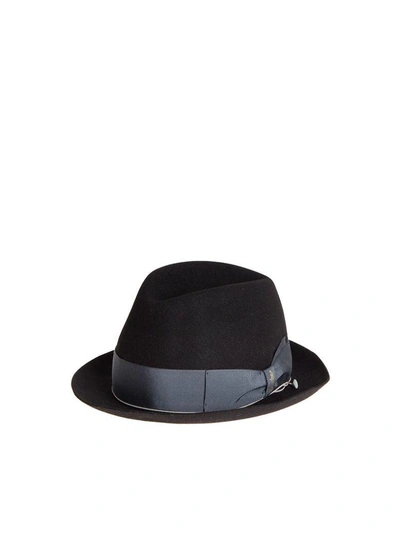 Shop Borsalino Felt Hat In Black