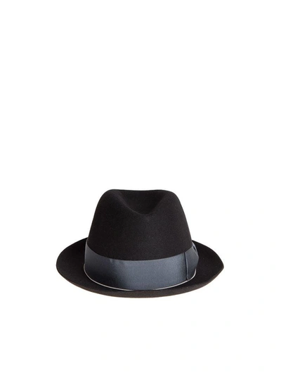 Shop Borsalino Felt Hat In Black