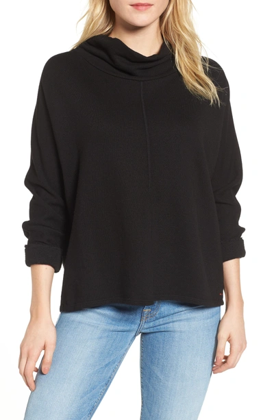 Shop N:philanthropy Helix Turtleneck Sweatshirt In Black Cat