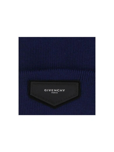 Shop Givenchy Knit Hat In Navy
