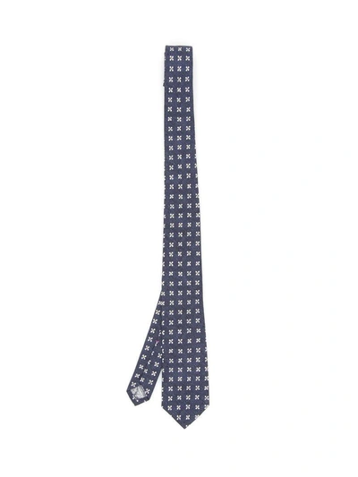Shop Thomas Mason Yoko Tie With Floral Print In Blue|blu