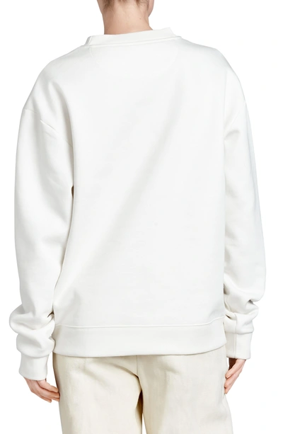 Shop Burberry Vintage Crest Sweatshirt In Off White