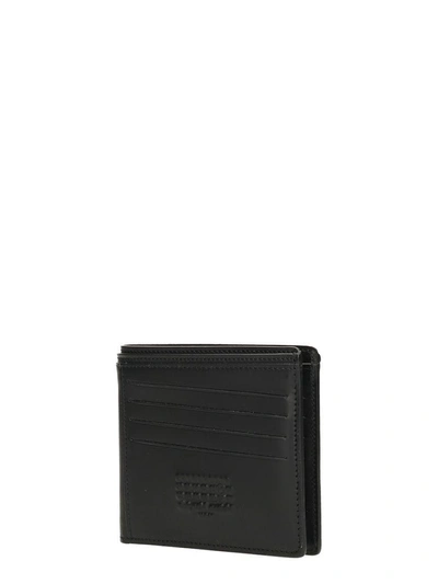 Shop Maison Margiela Black Leather Wallet