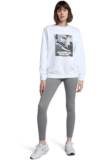 Shop Nike Graphic Crewneck Sweatshirt In White