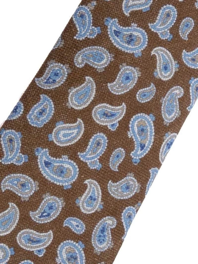 Shop Luigi Borrelli Fantasia Tie In Tobacco