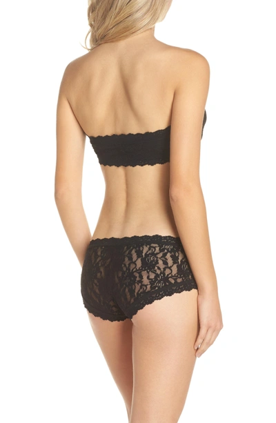 Shop Hanky Panky Floral Stretch Lace Girlkini In Black