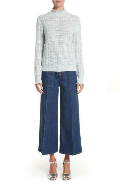 Shop Marc Jacobs Wide Leg Crop Jeans In Indigo