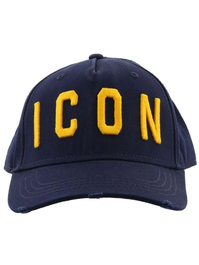 Shop Dsquared2 Icon Baseball Cap In Navy