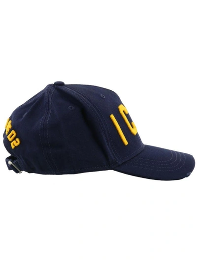 Shop Dsquared2 Icon Baseball Cap In Navy