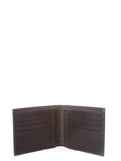 Shop Ferragamo Rivaval Embossed Leather Wallet In Black