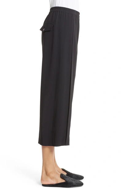 Shop Helmut Lang Crepe Culottes In Black