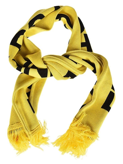 Shop Off-white Fire Tape Scarf In Yellow