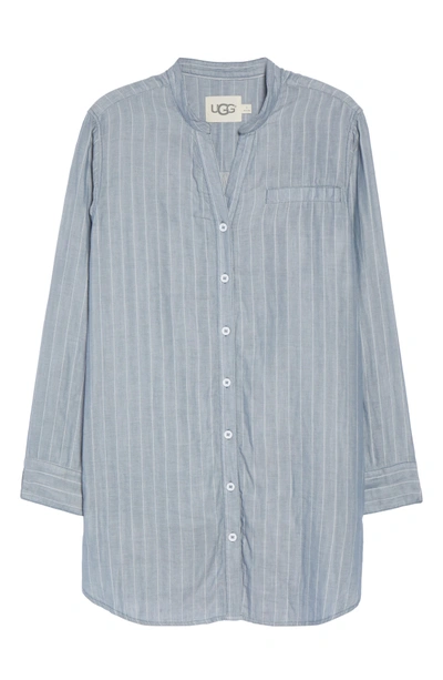 Shop Ugg Vivian Stripe Sleep Shirt In Geyser