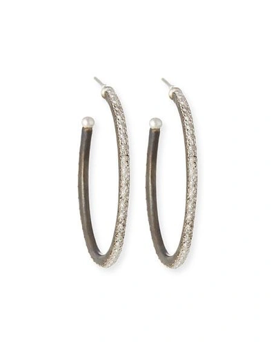 Shop Armenta New World Scalloped-edge Hoop Earrings In Silver