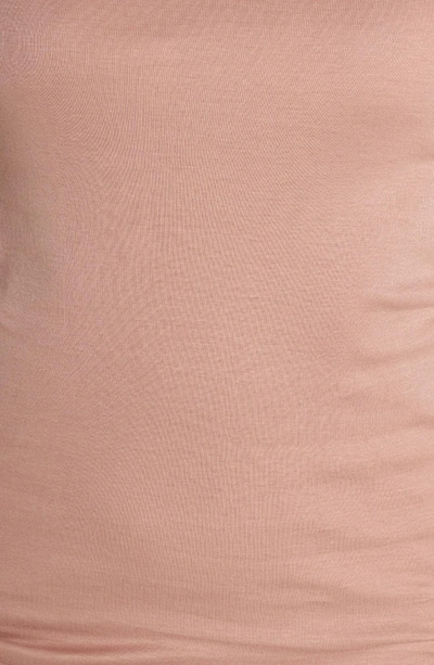Shop Hanro Seamless V-neck Cotton Camisole In Soft Almond