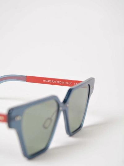 Shop Delirious Square Frame Sunglasses In Blue Magic