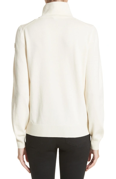Shop Moncler Ciclista Tricot Knit Sweater In White