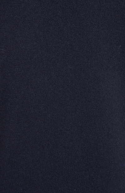 Shop Theory Button Sleeve Cashmere Sweater In Deep Navy