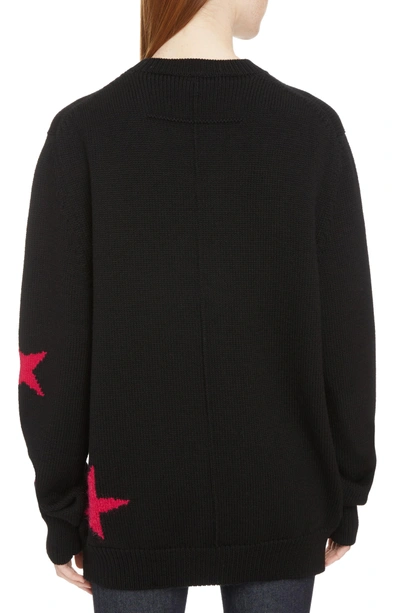 Shop Givenchy Star Cutout Wool Sweater In Black