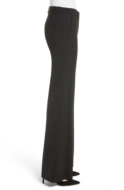 Shop Theory Demetria 2 Flare Leg Good Wool Suit Pants In Black