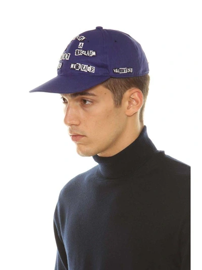 Shop Valentino Patch Cap In Marine