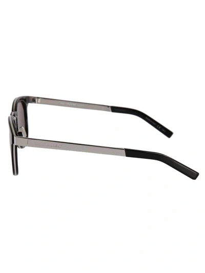 Shop Saint Laurent Classic 28 Combi Sunglasses In Black-silver-grey