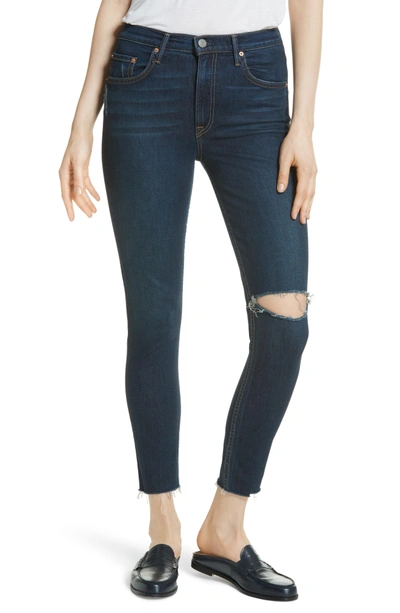 Shop Grlfrnd Kendall Super Stretch High Waist Skinny Jeans In Marbled G526